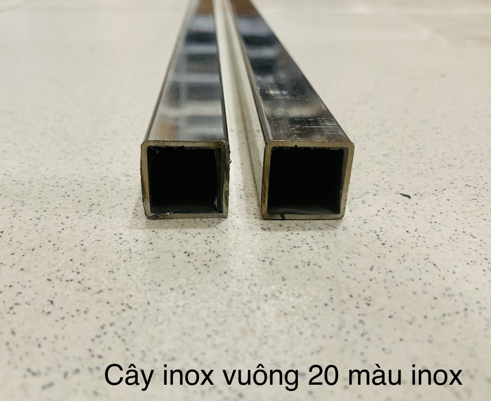 Cây inox vuông 20 màu inox