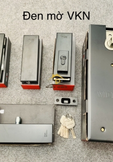 Bộ phụ kiện bản lề sàn Vickini đen mờ