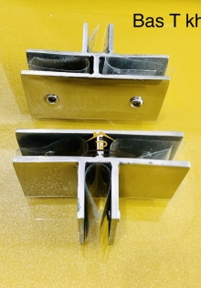 Bas inox chữ T không khoan kính