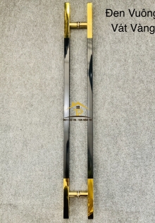 Tay nắm đen vuông vát vàng