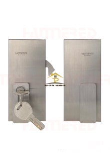 Khoá kính cửa lùa đôi inox 304 vặn chìa HMR