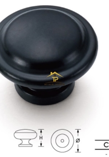 Tay nắm tủ gù 1552 đen