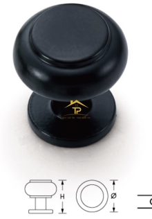 Tay nắm tủ gù đen cổ điển 1553