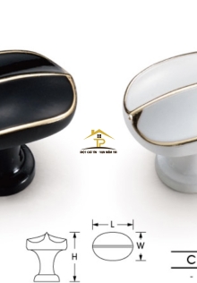 Tay nắm tủ gù đen, trắng A271