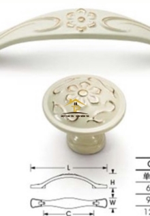 Tay nắm tủ gù trắng 6608