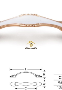 Tay nắm tủ trắng sang trọng 6759
