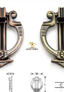 Tay nắm tủ nâu xanh 8029