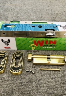 Khoá cửa thuỷ lực thân bi 8530 mặt đồng Oval