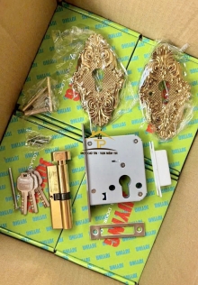 Khoá cửa thuỷ lực cổ điển full vàng